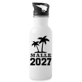 Malle 2027 - Gourde avec paille intégrée - blanc - Droite