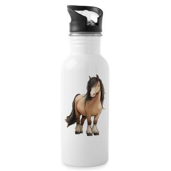 pony - Water bottle with straw - white - Right
