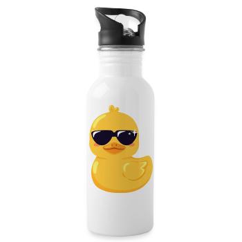 Sunglasses duck for summer - Water bottle with straw - white - Right