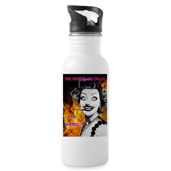 Burn_Baby-_Burn - Trinkflasche mit integriertem Trinkhalm - Weiß - Rechts