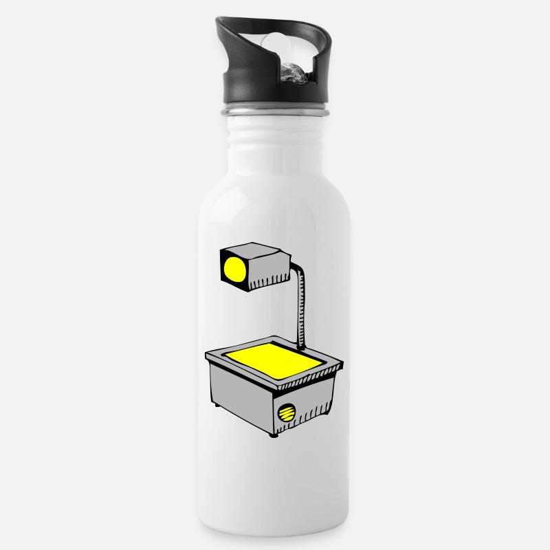 Polylux - Trinkflasche mit integriertem Trinkhalm - Weiß