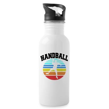 handball - Gourde avec paille intégrée - blanc - Droite