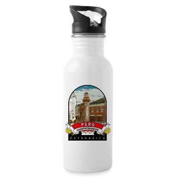 Oberösterreich Perg Österreich Souvenir - Trinkflasche mit integriertem Trinkhalm - Weiß - Rechts