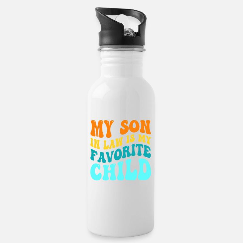 Mon gendre est mon enfant préféré - Gourde avec paille intégrée - blanc