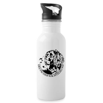 Deutscher Wachtelhund Portrait Jagdhunde Wilsigns - Trinkflasche mit integriertem Trinkhalm - Weiß - Rechts