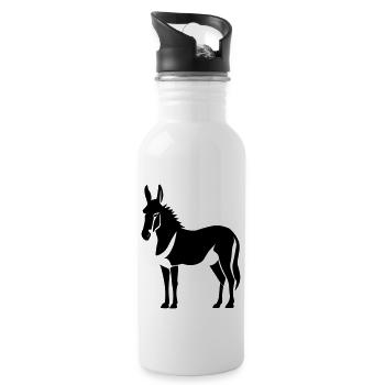 Esel - Trinkflasche mit integriertem Trinkhalm - Weiß - Rechts