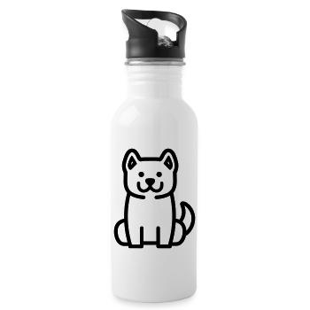Dog - Water bottle with straw - white - Right