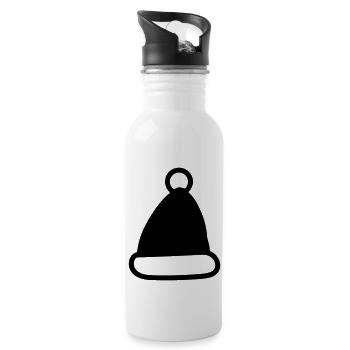 Christmas hat - Water bottle with straw - white - Right