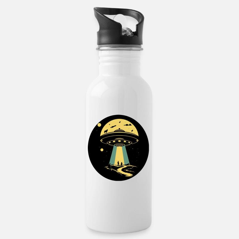 OVNI - Gourde avec paille intégrée - blanc