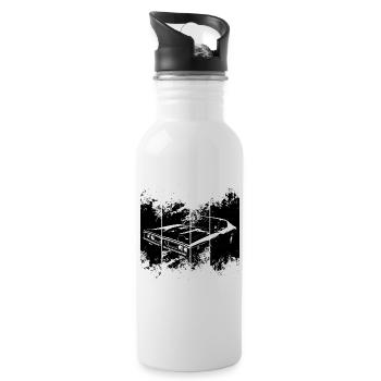 Muscle Car - Trinkflasche mit integriertem Trinkhalm - Weiß - Rechts