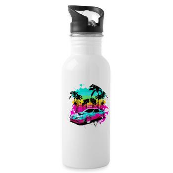 Miami Car 1 - Water bottle with straw - white - Right