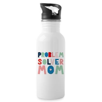 Problem Solver Mom - Water bottle with straw - white - Right