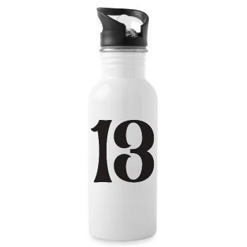 13 - Gourde avec paille intégrée - blanc - Droite