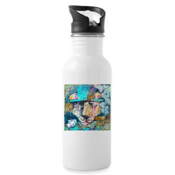 Bourgeois Lion - Water bottle with straw - white - Right