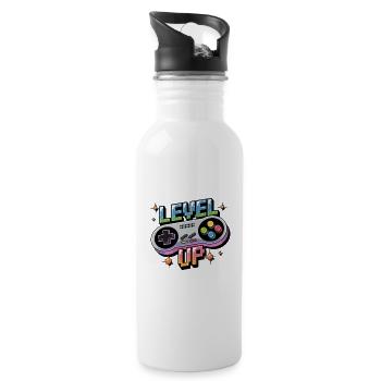 Level Up – Gaming Controller - Water bottle with straw - white - Right