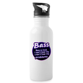 Bass too strong deep vibrations - Water bottle with straw - white - Right