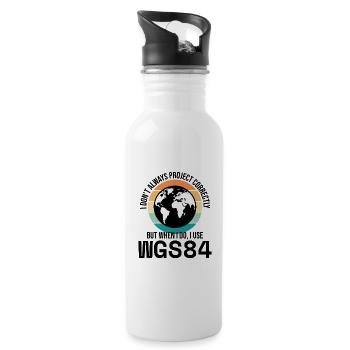 GIS Mapping Geospatial Data Analysis Cartography - Water bottle with straw - white - Right