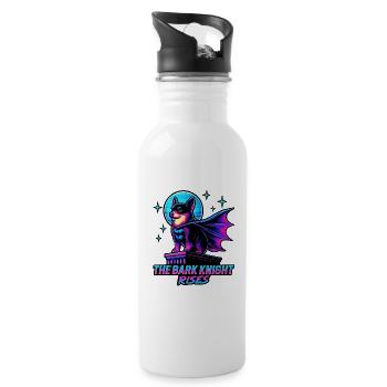 The Bark Knight Rises – Superhero Corgi - Water bottle with straw - white - Right