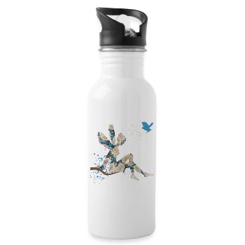fee e 242 - Trinkflasche mit integriertem Trinkhalm - Weiß - Rechts