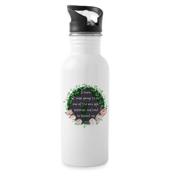 Rose Hathaway Quote, Vampire Academy Rochelle Mead - Water bottle with straw - white - Right