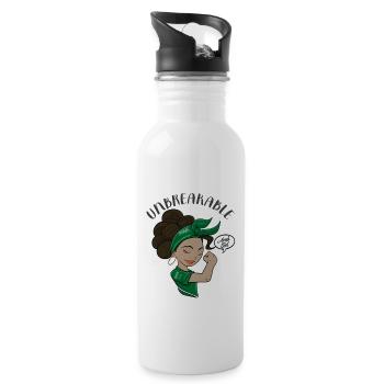 Arab Girl Unbreakable I Arab Heritage I Saudi - Trinkflasche mit integriertem Trinkhalm - Weiß - Rechts
