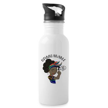 South African Girl Unbreakable I Heritage South - Trinkflasche mit integriertem Trinkhalm - Weiß - Rechts