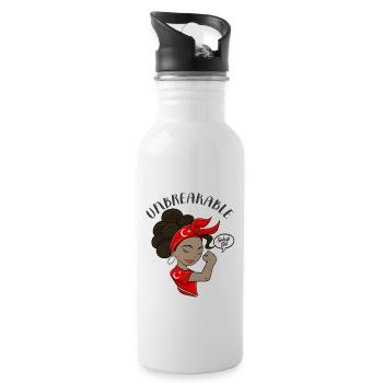 Turkish Girl Unbreakable I Turkish Heritage I - Trinkflasche mit integriertem Trinkhalm - Weiß - Rechts