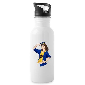 Barbados Girl Unbreakable I Barbados Heritage - Water bottle with straw - white - Right