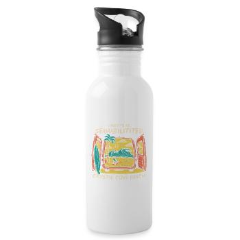 I Need To Be Seahabilitated Crystal Cove Beach - Trinkflasche mit integriertem Trinkhalm - Weiß - Rechts