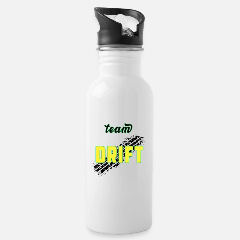 Team DRIFT - Water bottle with straw - white