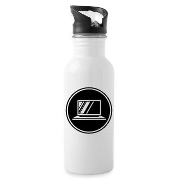 Laptop icon - Water bottle with straw - white - Right