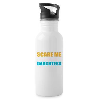 Tu ne peux pas me faire peur, j’ai 2 filles - Gourde avec paille intégrée - blanc - Droite