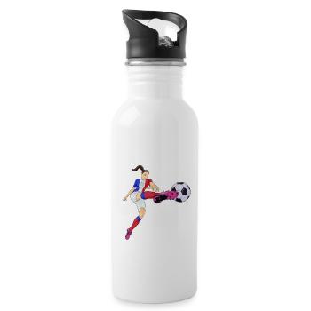 Français Équipe de France de football I Football - Gourde avec paille intégrée - blanc - Droite