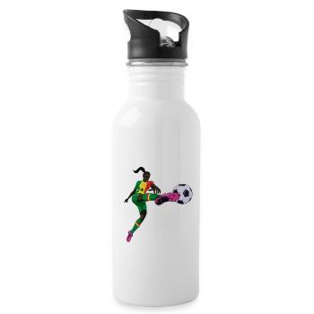 Senegalese National Soccer Team I Football Senegal - Water bottle with straw - white - Right