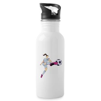 Équipe de Corée du Sud de football I Football - Gourde avec paille intégrée - blanc - Droite