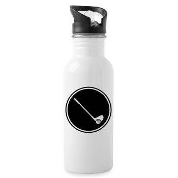 Golf symbol - Trinkflasche mit integriertem Trinkhalm - Weiß - Rechts