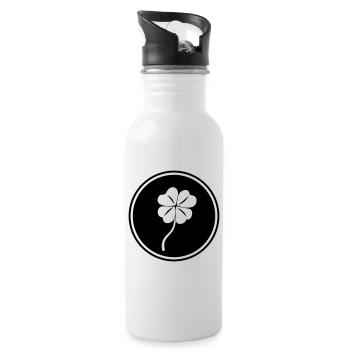 Lucky clover - Water bottle with straw - white - Right