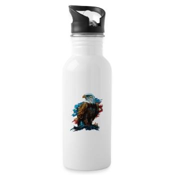 Hi Freedom You Sexy Creature American Bald Eagle - Trinkflasche mit integriertem Trinkhalm - Weiß - Rechts