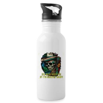 Do Not Kiss Me If I'm Nacho Baby Mexican Food - Water bottle with straw - white - Right