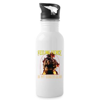 Se sentir féroce dans mon Bunker Gear Fireman - Gourde avec paille intégrée - blanc - Droite
