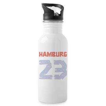 Hambourg 23 Maillot 2023 - Gourde avec paille intégrée - blanc - Droite