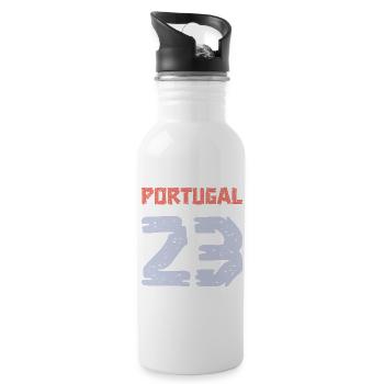 Portugal 23 Maillot 2023 - Gourde avec paille intégrée - blanc - Droite