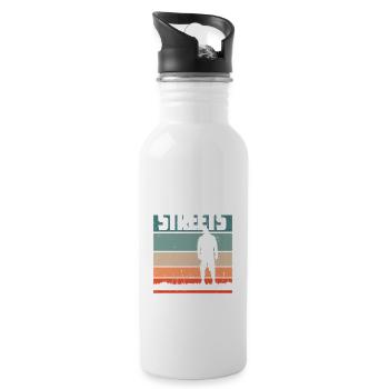 Dad In The Streets Funny Dad Jokes Father's Day - Trinkflasche mit integriertem Trinkhalm - Weiß - Rechts