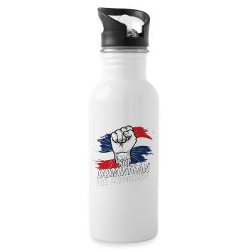 Not Dominican But Supportive Dominican Republic - Water bottle with straw - white - Right