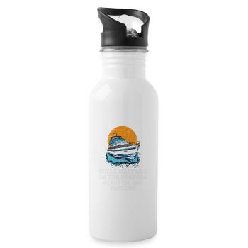 What Happens on the Pontoon Stays on the Pontoon - Water bottle with straw - white - Right