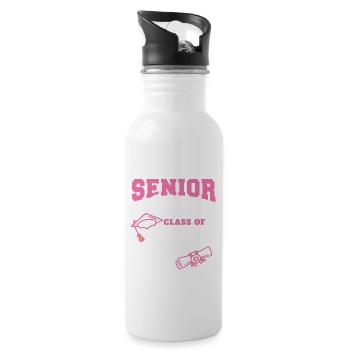 Proud Mama Of A Senior Mom Class Of 2024 - Water bottle with straw - white - Right