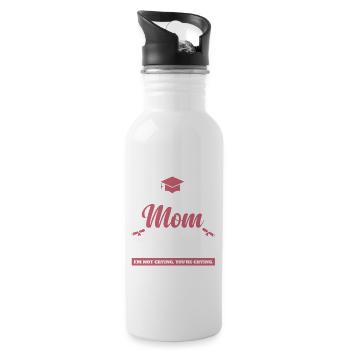 Proud Mama Senior Mom Class of 2024 Funny - Water bottle with straw - white - Right