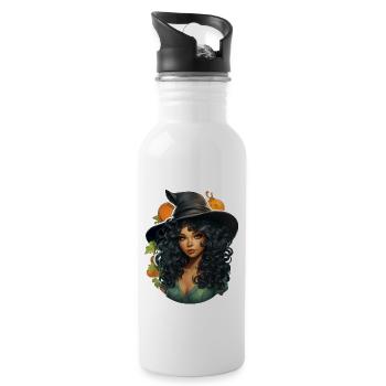 Halloween Witch I Cartoon Style I Witch - Water bottle with straw - white - Right
