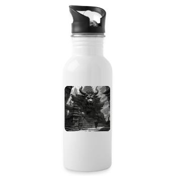 Demon Monster Monster Portal - Water bottle with straw - white - Right