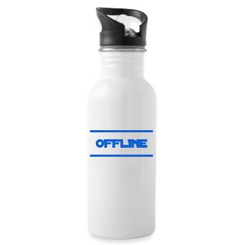 ich mag es offline - Trinkflasche mit integriertem Trinkhalm - Weiß - Rechts
